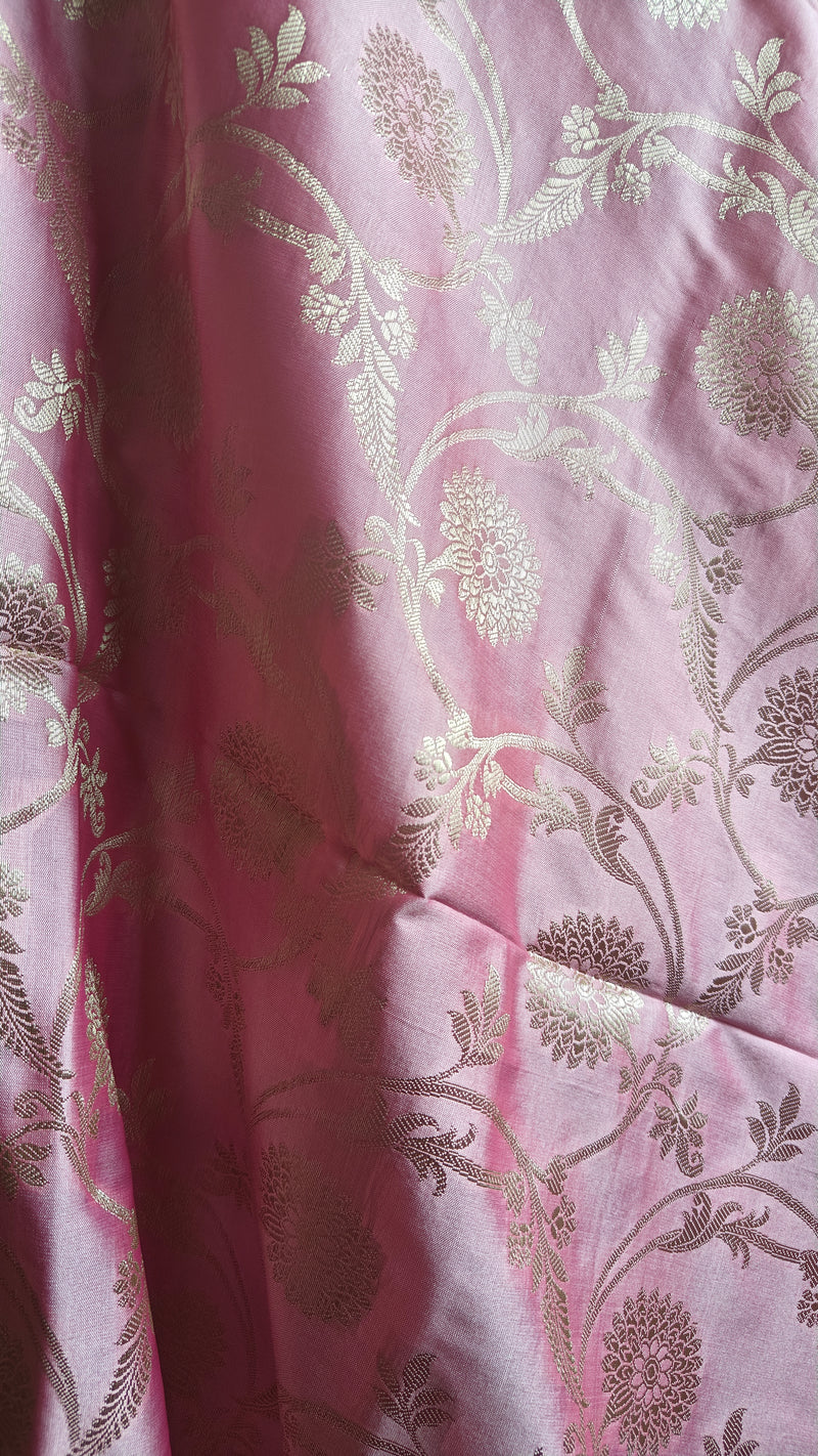 Banarasi Pink Silk Suit