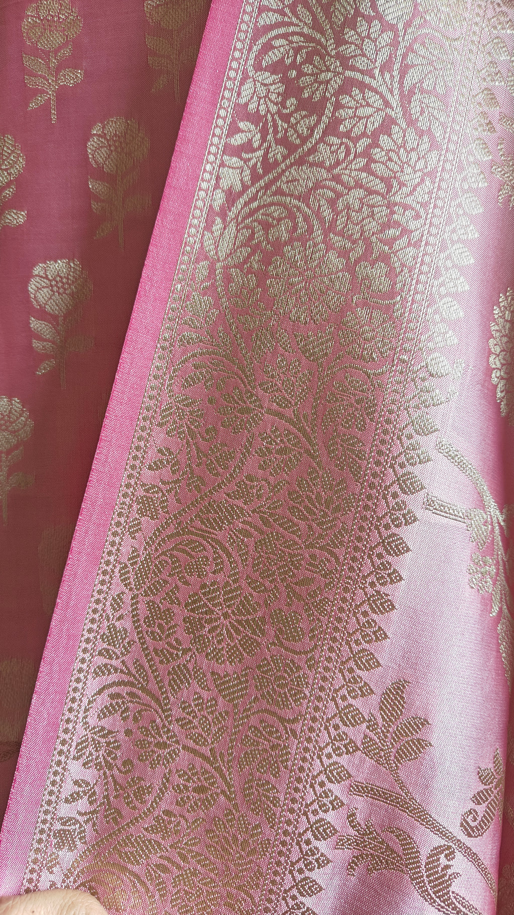 Banarasi Pink Silk Suit