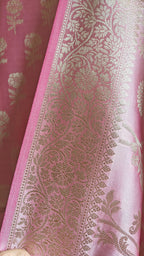 Banarasi Pink Silk Suit