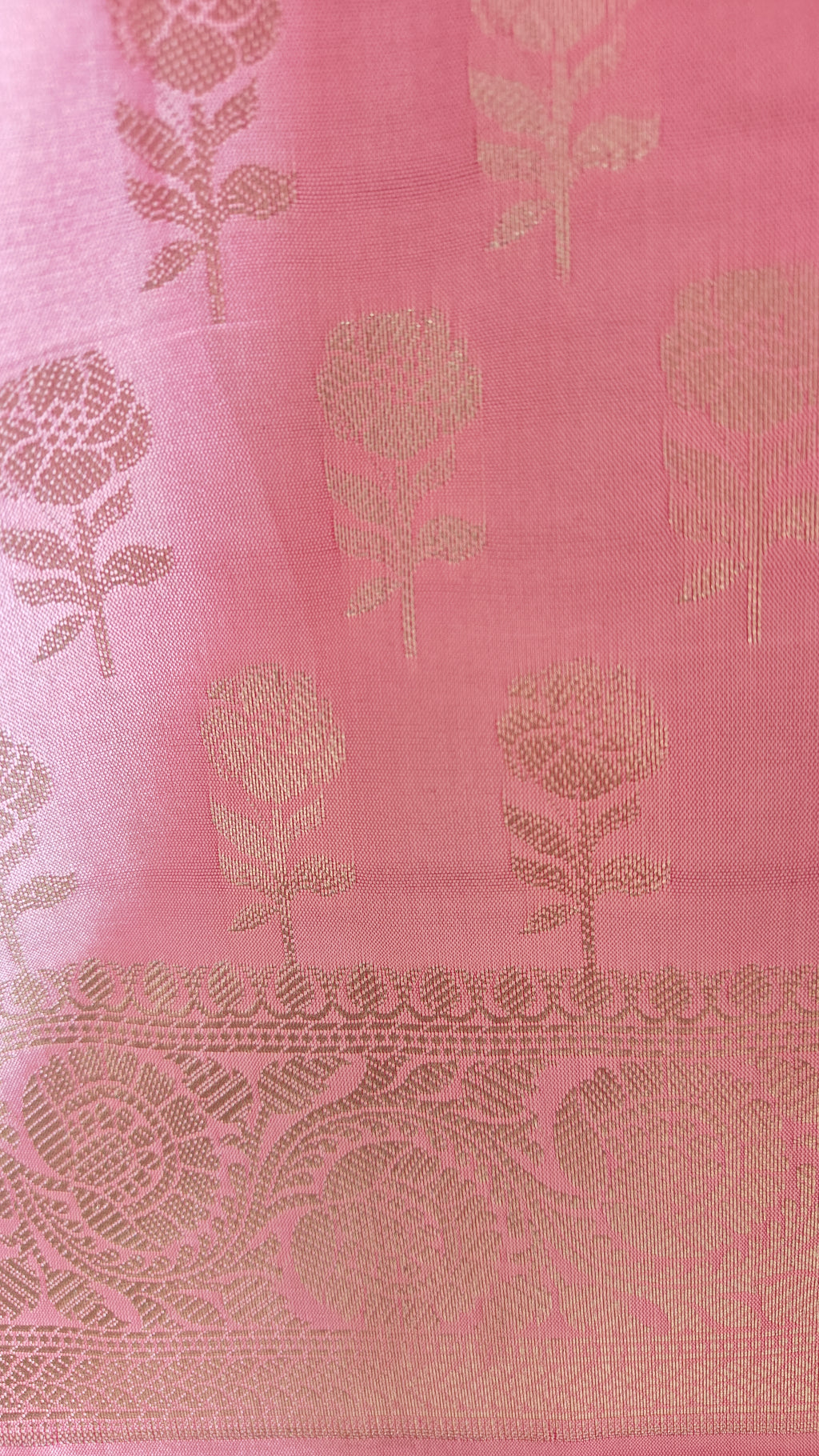 Banarasi Pink Silk Suit