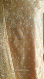Yellow Premium silk 3-Piece Suit with Bandhej & Zari Booti and Banarasi Dupatta