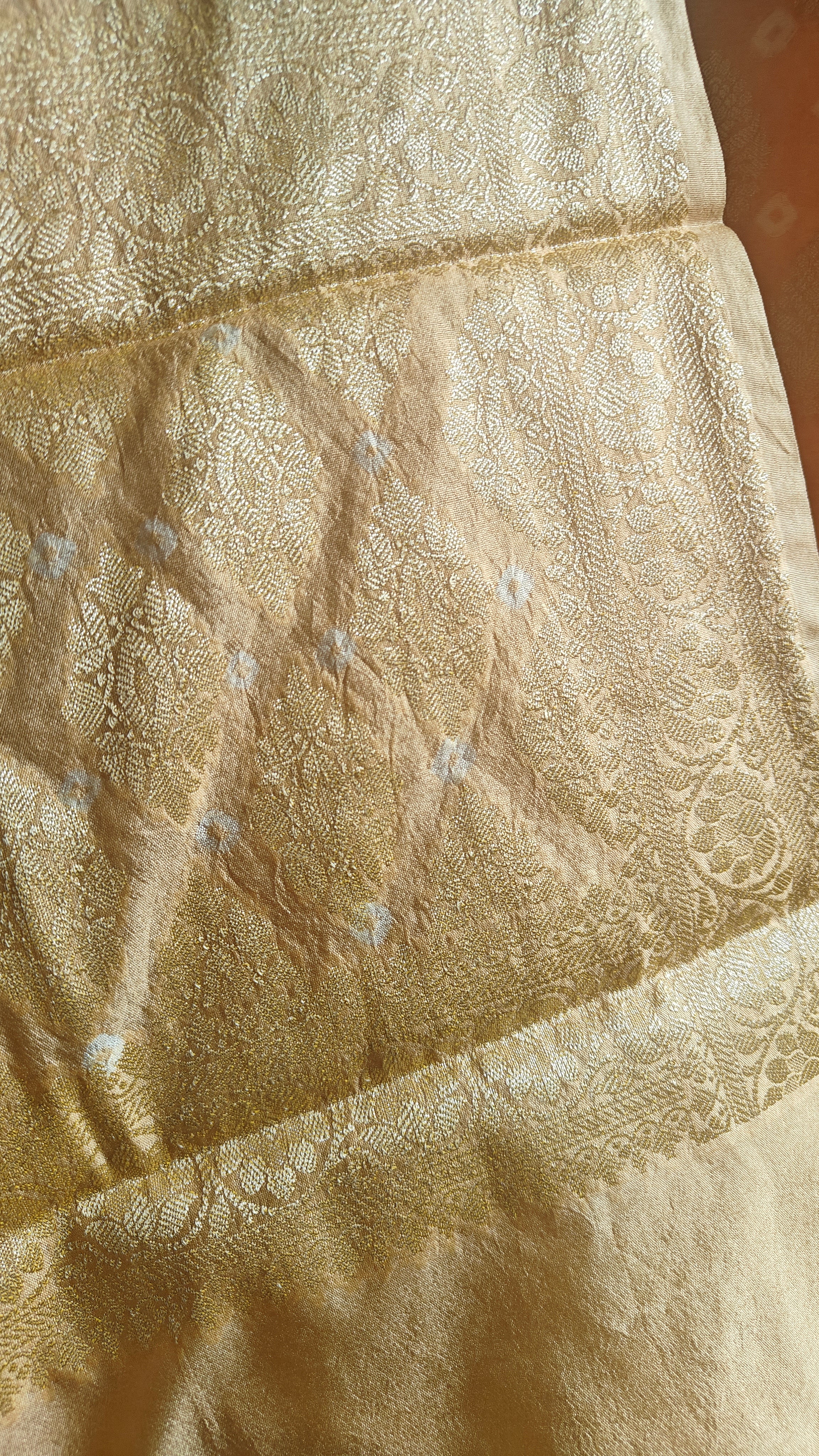 Yellow Premium silk 3-Piece Suit with Bandhej & Zari Booti and Banarasi Dupatta