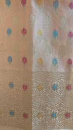 Mulmul Cotton Peach Booti suit