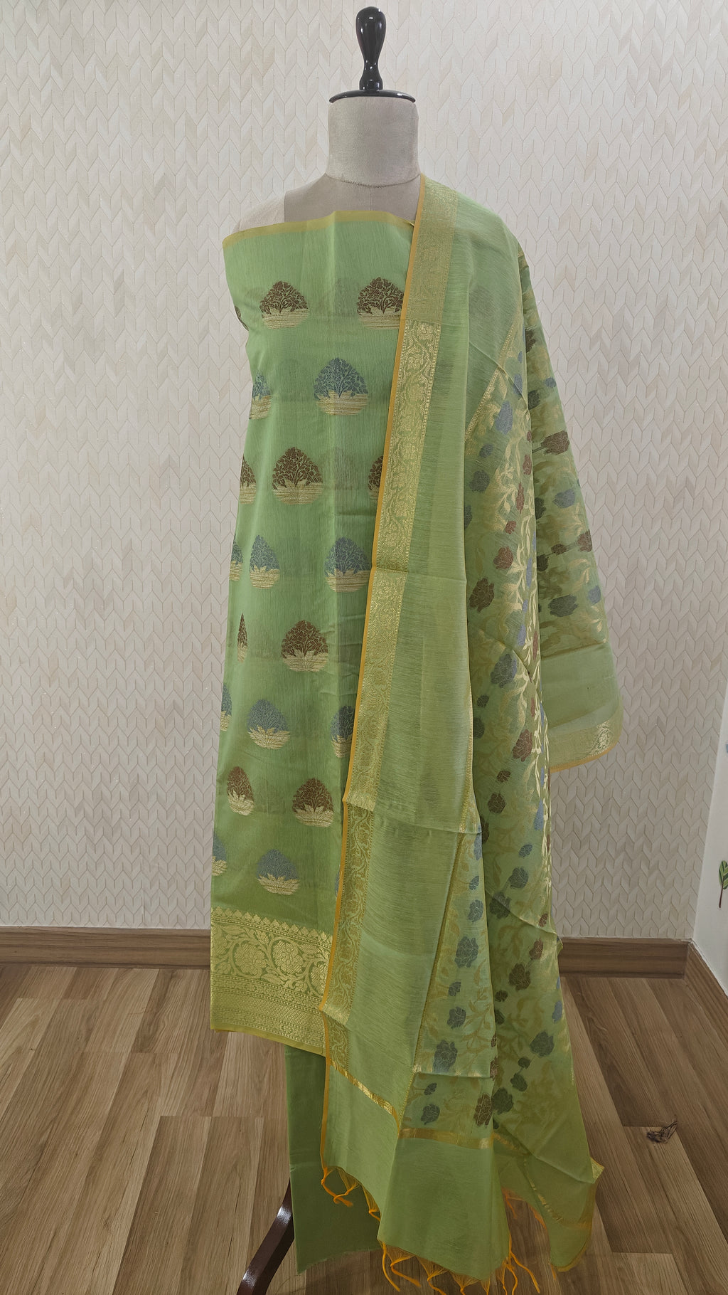 Light Green Cotton Suit