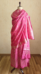Soft Pink Mulmul Jaal overall Cotton 3-Piece Suit Set