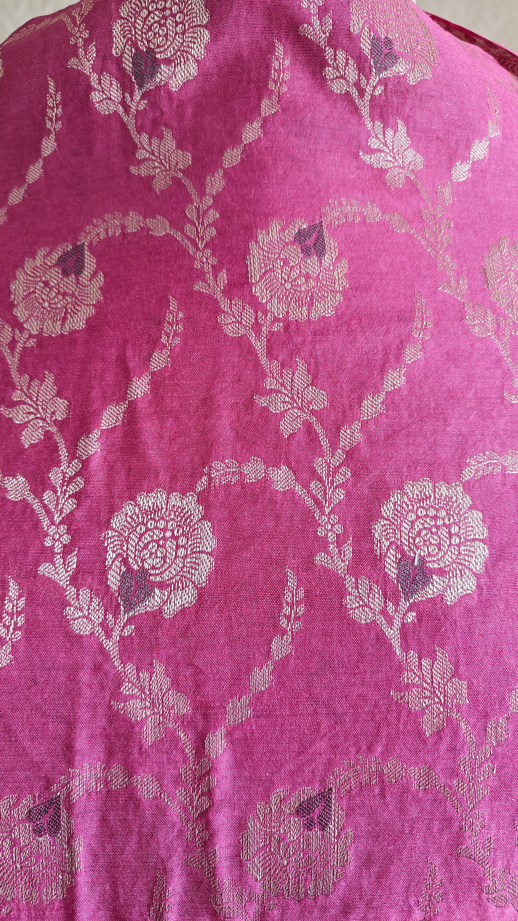 Soft Pink Mulmul Jaal overall Cotton 3-Piece Suit Set