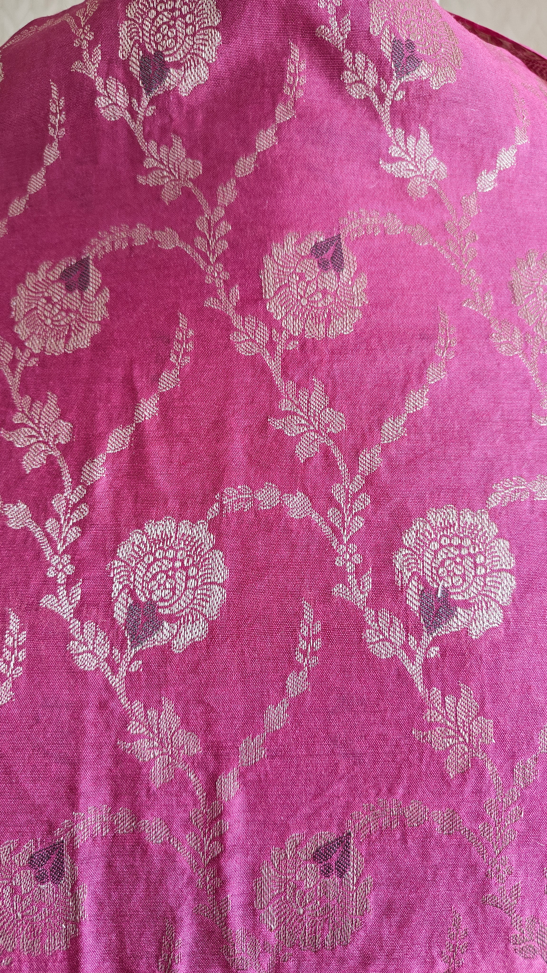 Soft Pink Mulmul Jaal overall Cotton 3-Piece Suit Set