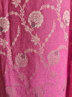 Soft Pink Mulmul Jaal overall Cotton 3-Piece Suit Set