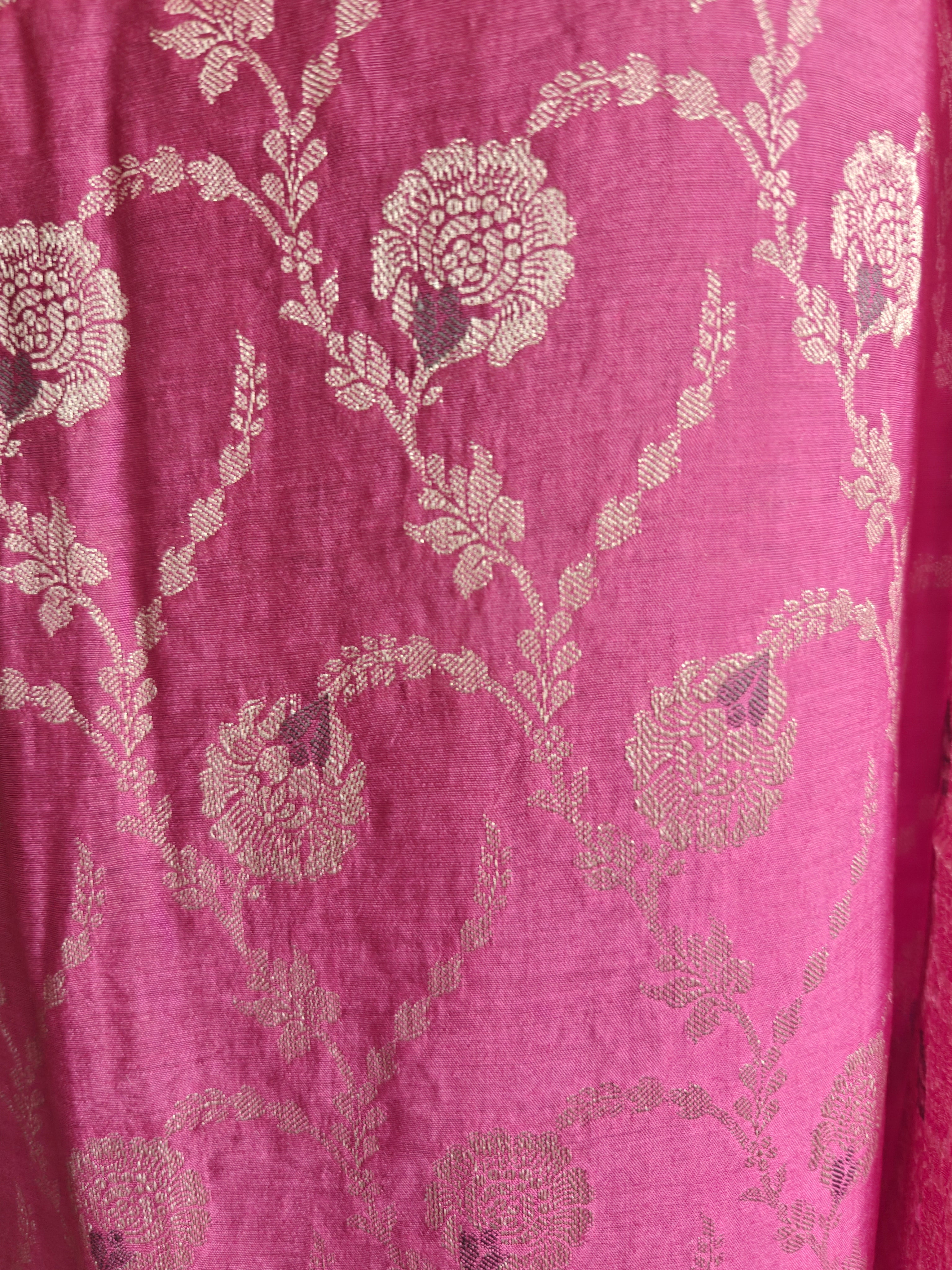 Soft Pink Mulmul Jaal overall Cotton 3-Piece Suit Set