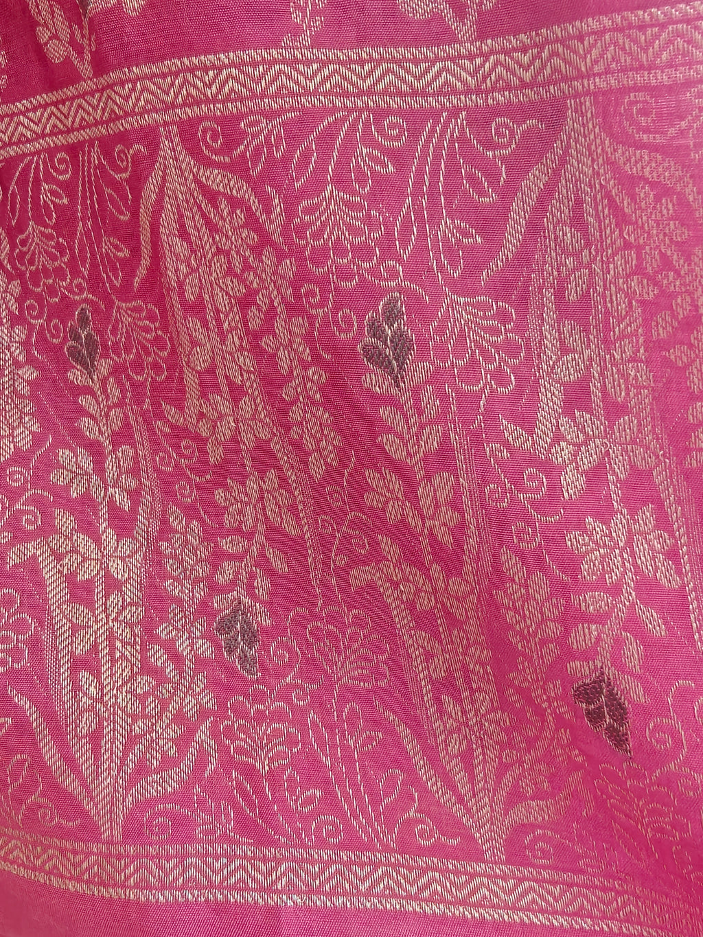 Soft Pink Mulmul Jaal overall Cotton 3-Piece Suit Set