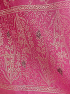 Soft Pink Mulmul Jaal overall Cotton 3-Piece Suit Set