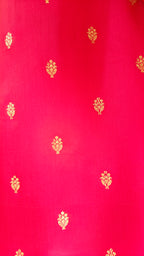 Premium Dark Pink Katan Silk Suit with Booti Work