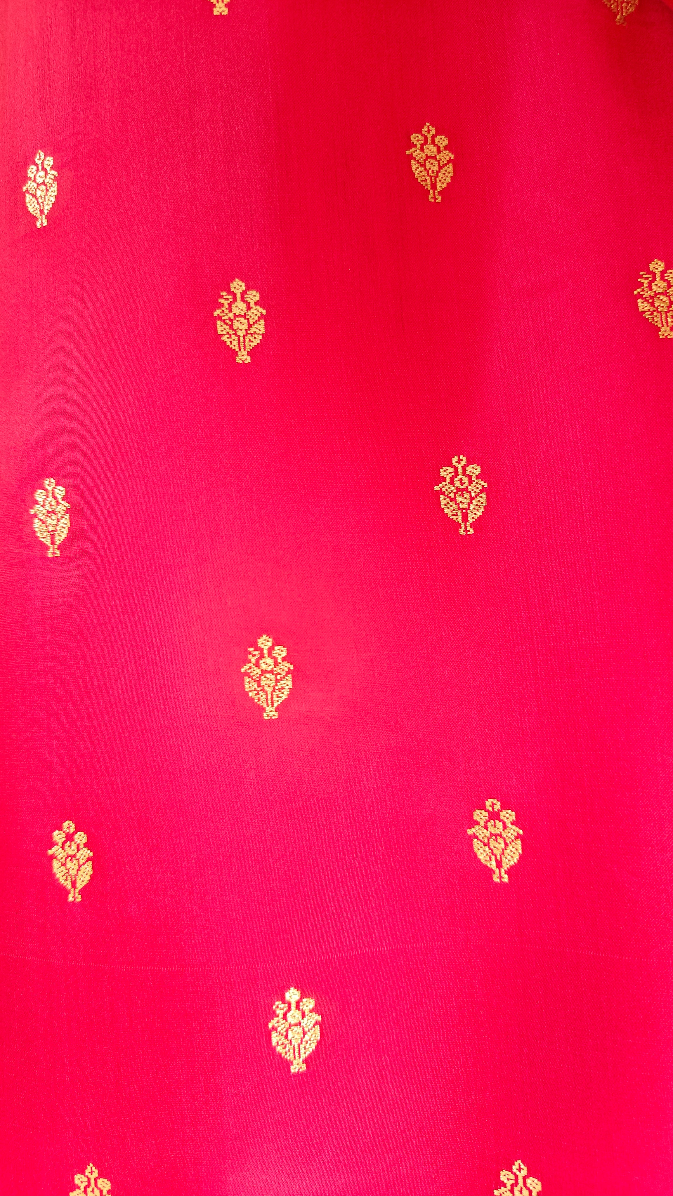 Premium Dark Pink Katan Silk Suit with Booti Work