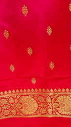 Premium Dark Pink Katan Silk Suit with Booti Work
