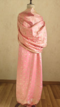 Premium Pastel Pink Katan Silk Suit with Booti Work