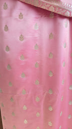 Premium Pastel Pink Katan Silk Suit with Booti Work