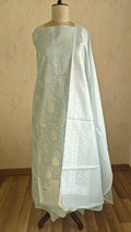 Light Grey Banarasi Linen Suit