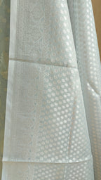 Light Grey Banarasi Linen Suit
