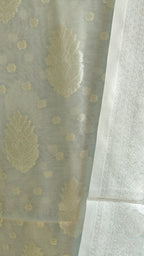 Light Grey Banarasi Linen Suit