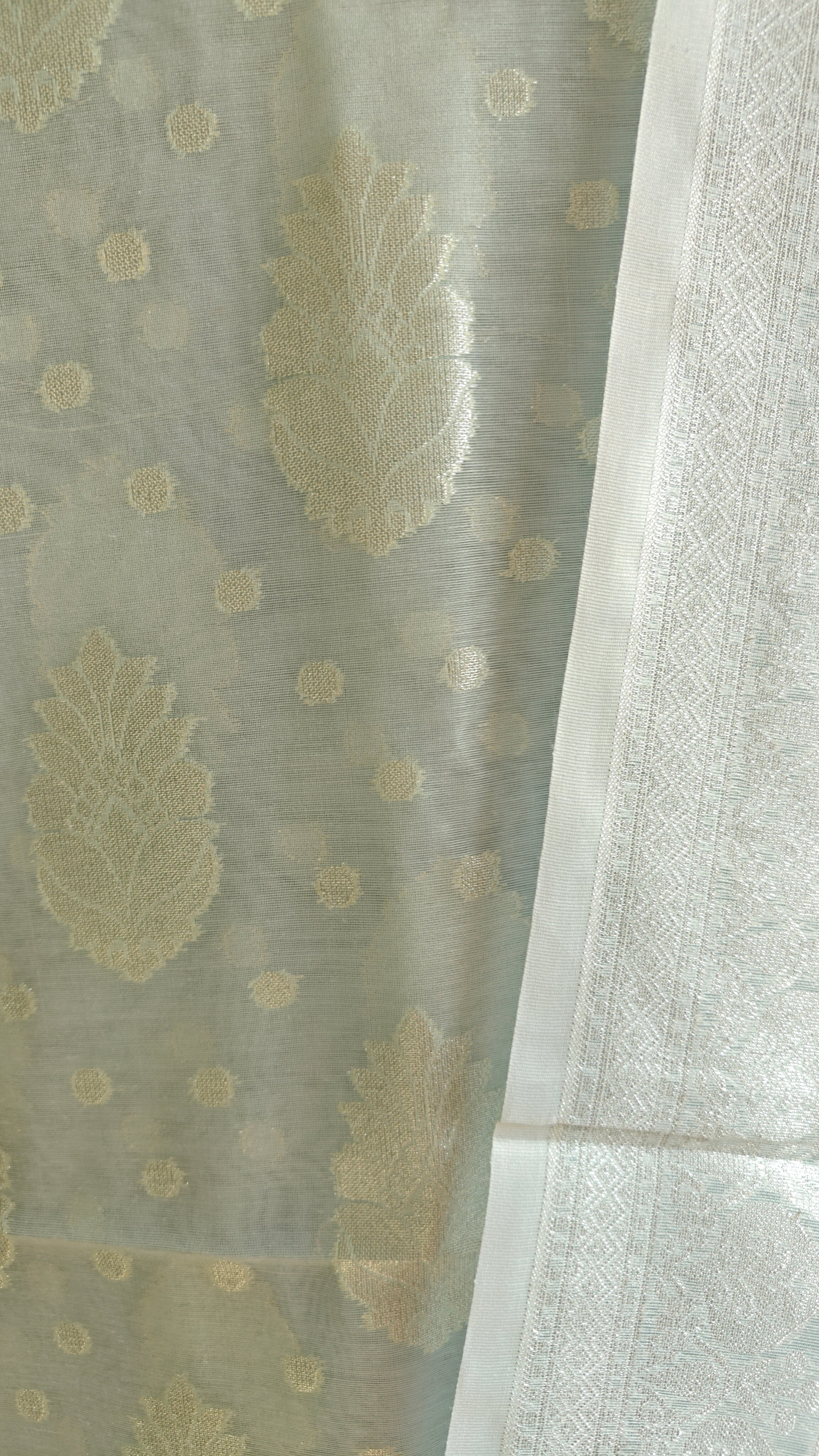 Light Grey Banarasi Linen Suit