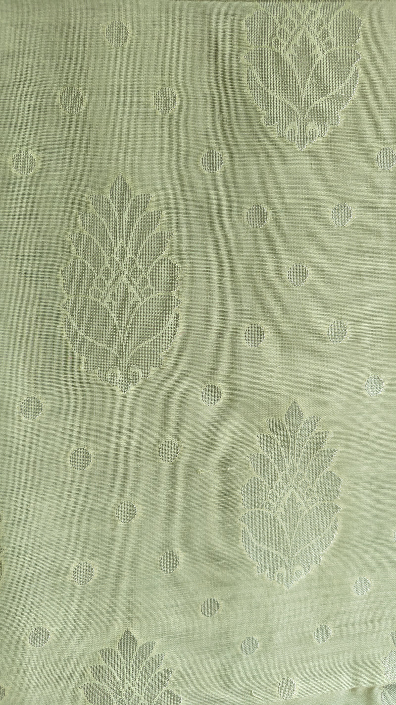 Pista Green Banarasi Linen Suit