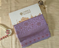 Lavender Banarasi Silk saree with Meenakari Floral Jaal