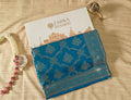 Teal Banarasi Silk saree with All-Over Jaal zari