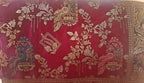 Wine Banarasi Silk Saree with Peacock Jaal Work