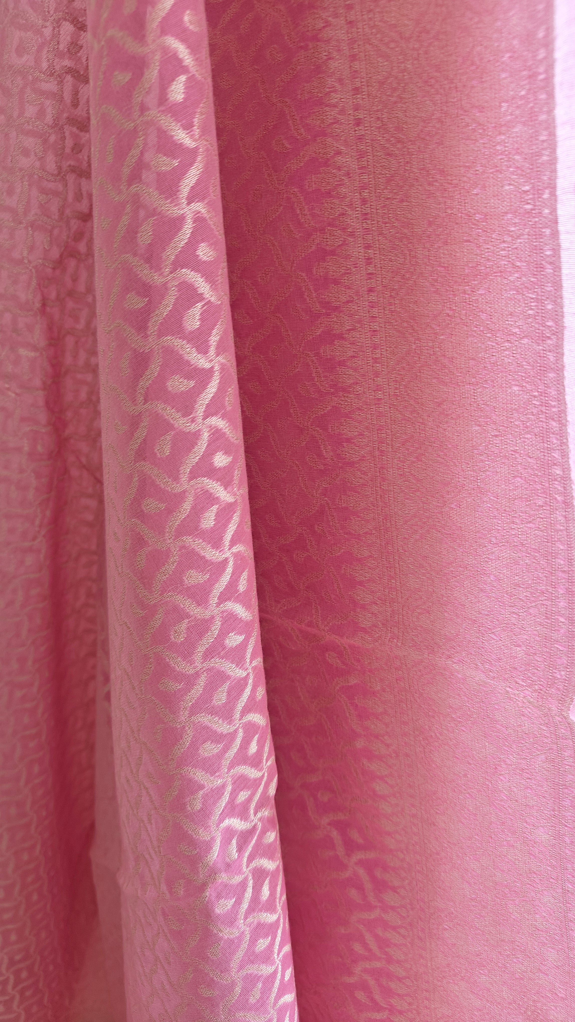 Light Pink Banarasi premium Linen Suit