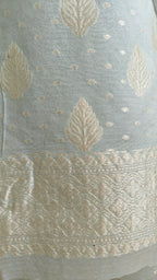 Light Aqua Banarasi premium Linen Suit