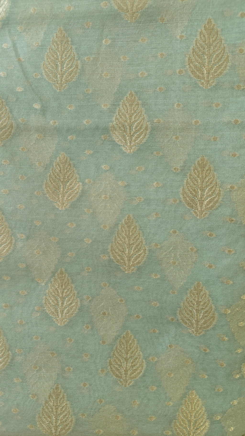 Light Aqua Banarasi premium Linen Suit