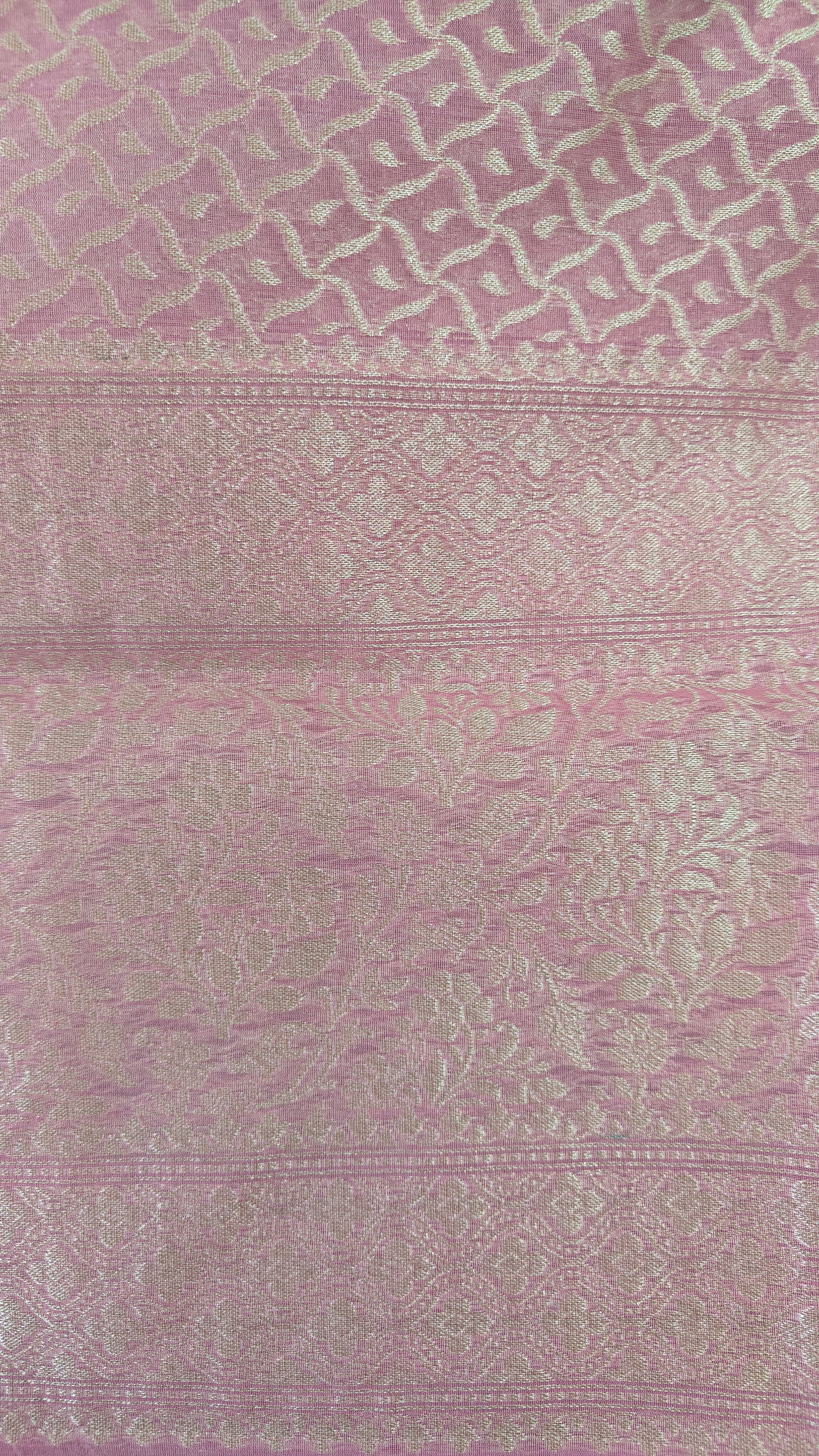 Light Pink Banarasi premium Linen Suit