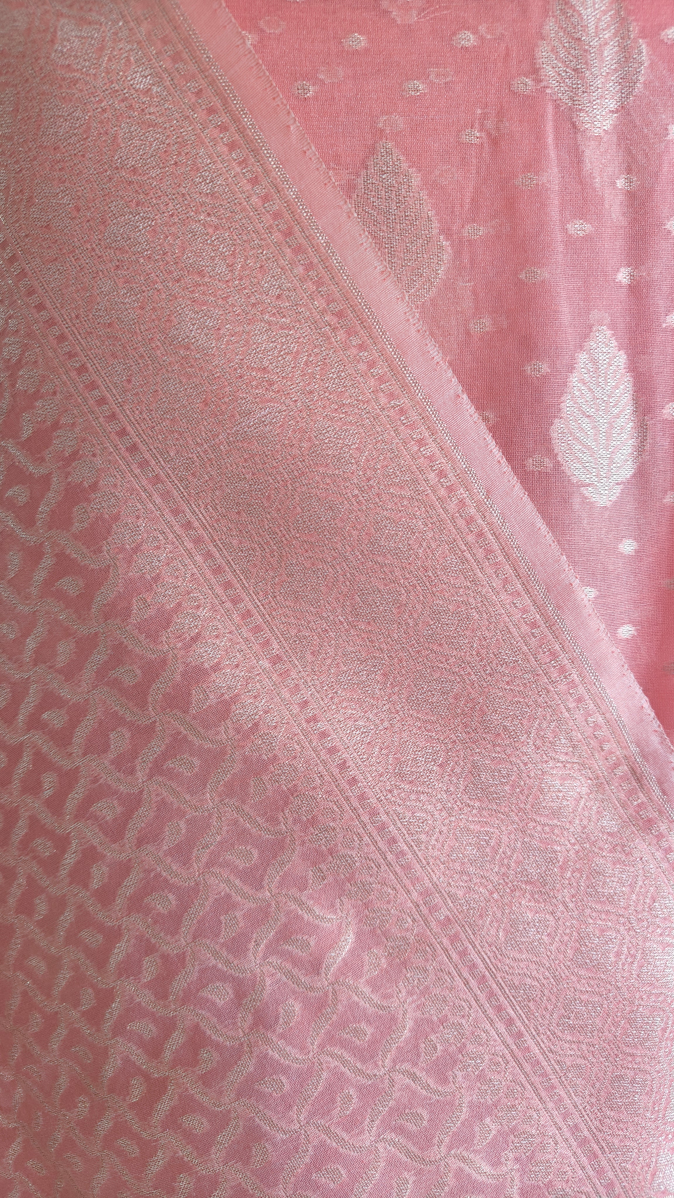 Light Pink Banarasi premium Linen Suit