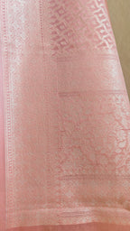 Coral Pink Banarasi premium Linen Suit