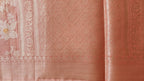 Elegant Orange Shimmer Tissue Saree with Meenakari Floral Jaal