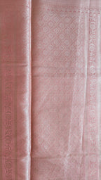 Elegant Orange Shimmer Tissue Saree with Meenakari Floral Jaal