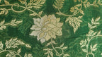 Dark Green Georgette Saree with Floral Jaal Work