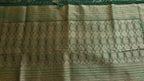 Dark Green Georgette Saree with Floral Jaal Work