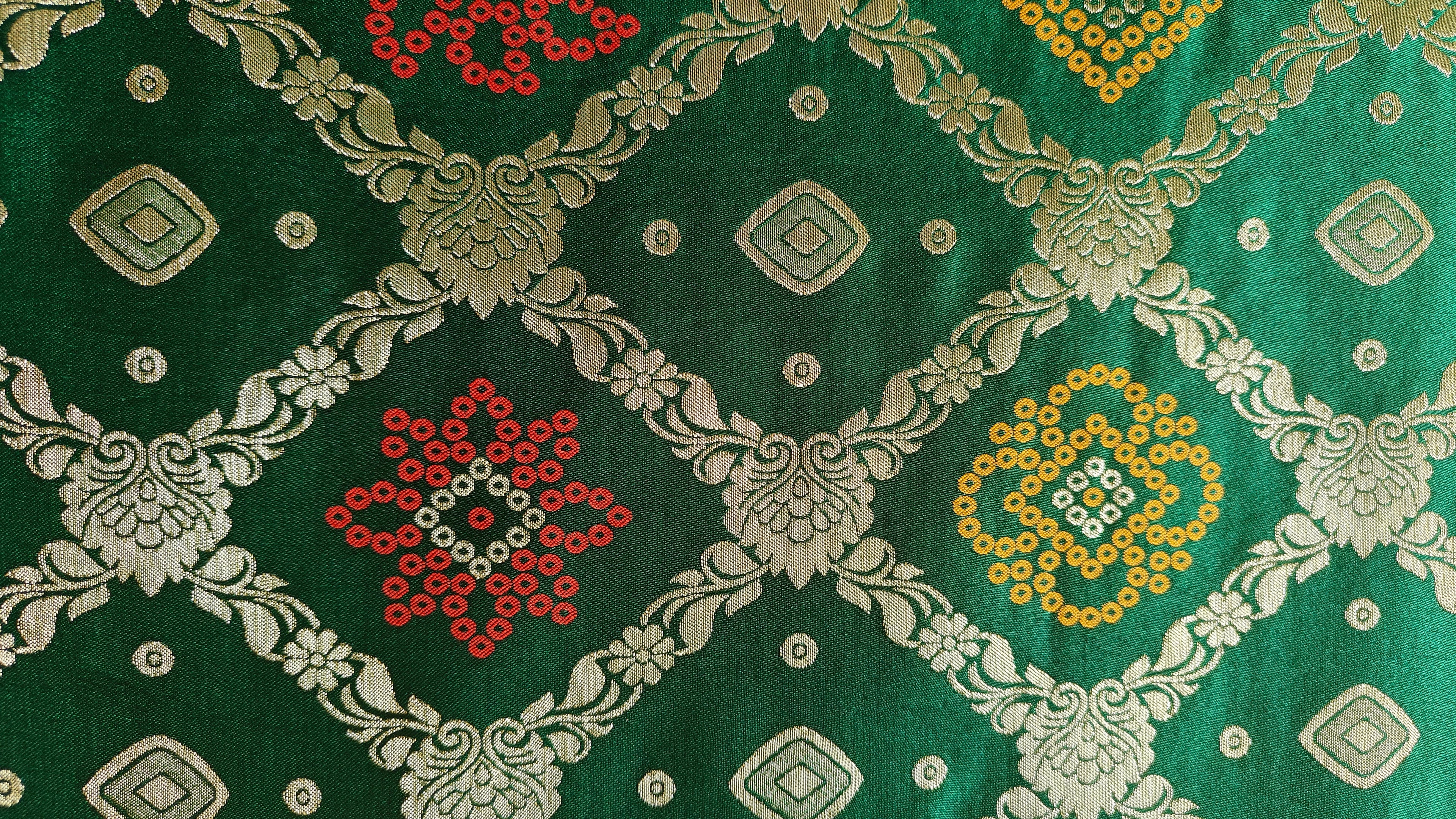 Green Banarasi Bandhej Saree