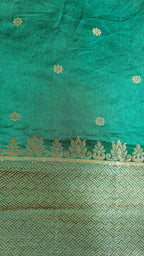 Green Banarasi Bandhej Saree