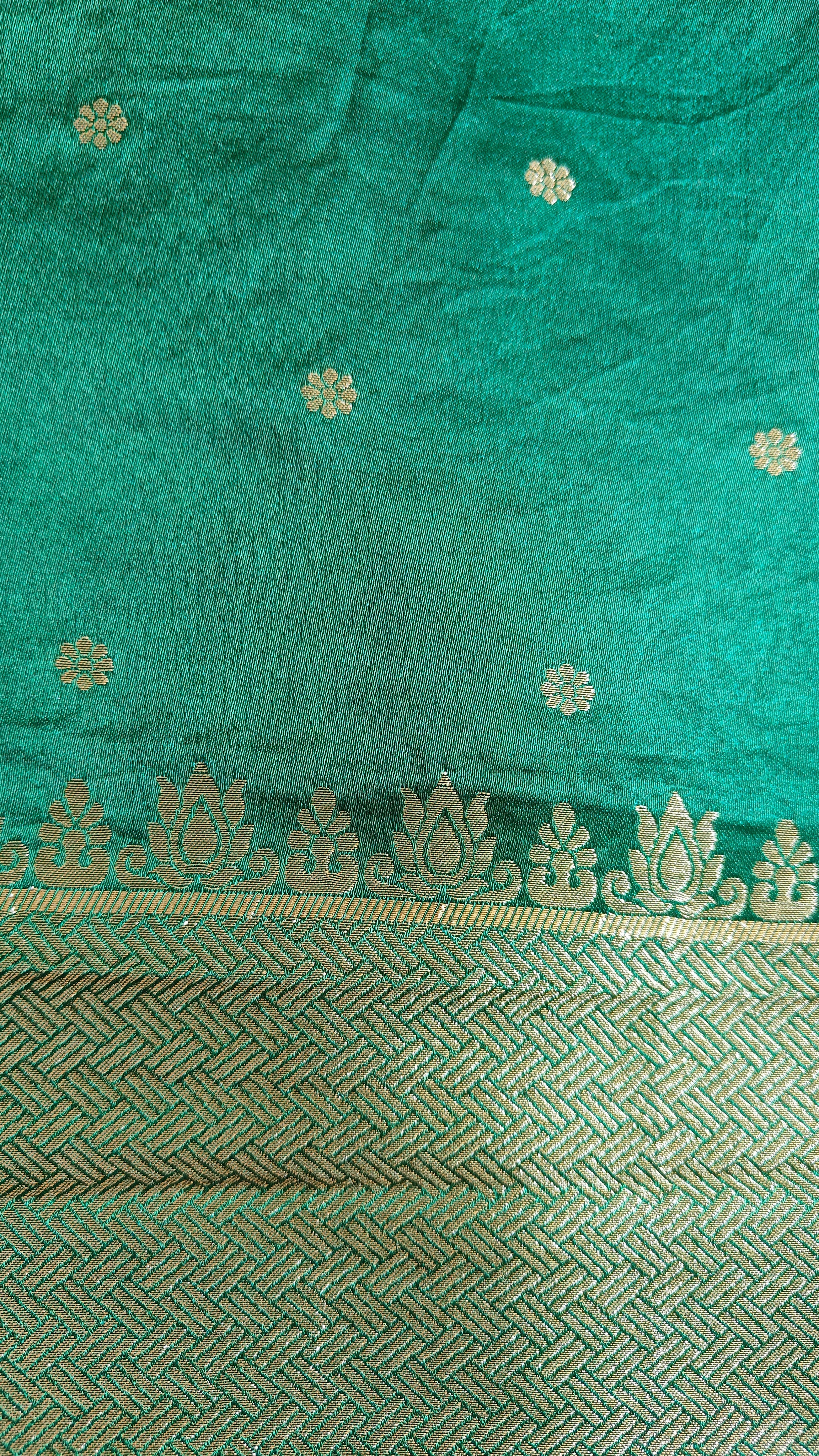 Green Banarasi Bandhej Saree