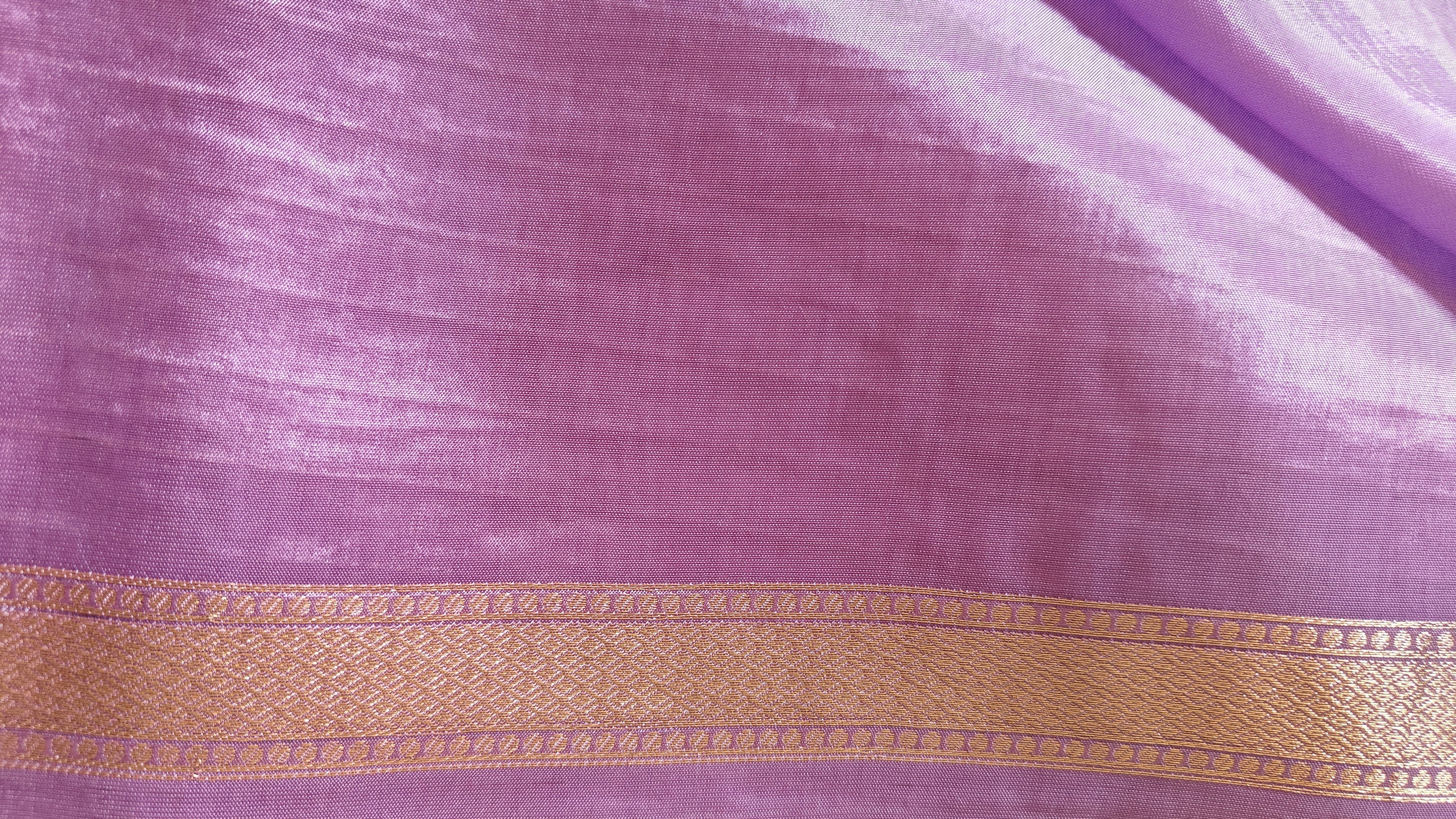 Lavender Designer Saree with Silver Zari