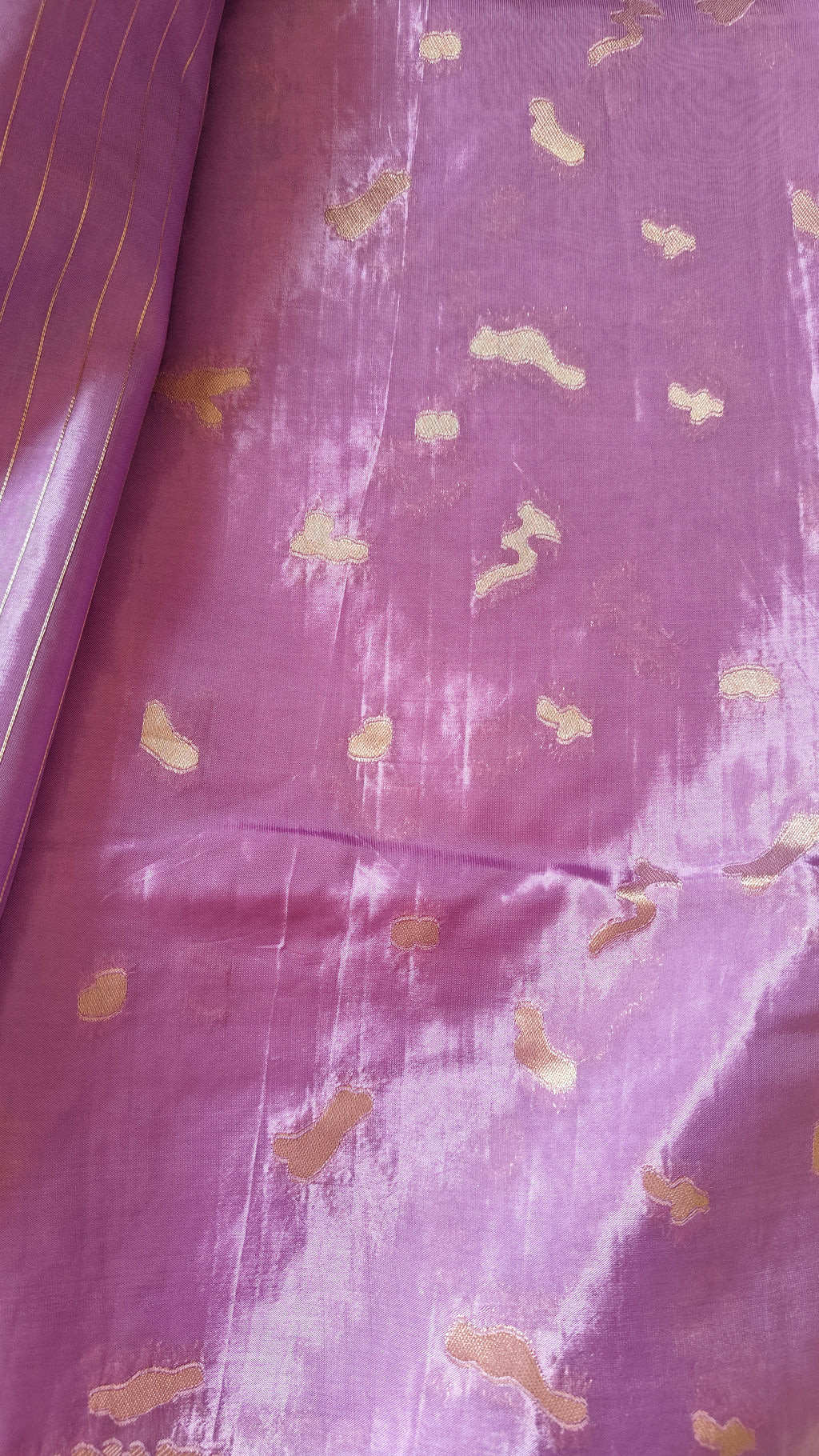 Lavender Designer Saree with Silver Zari