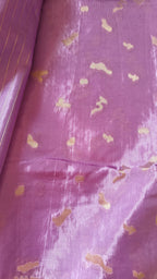 Lavender Designer Saree with Silver Zari