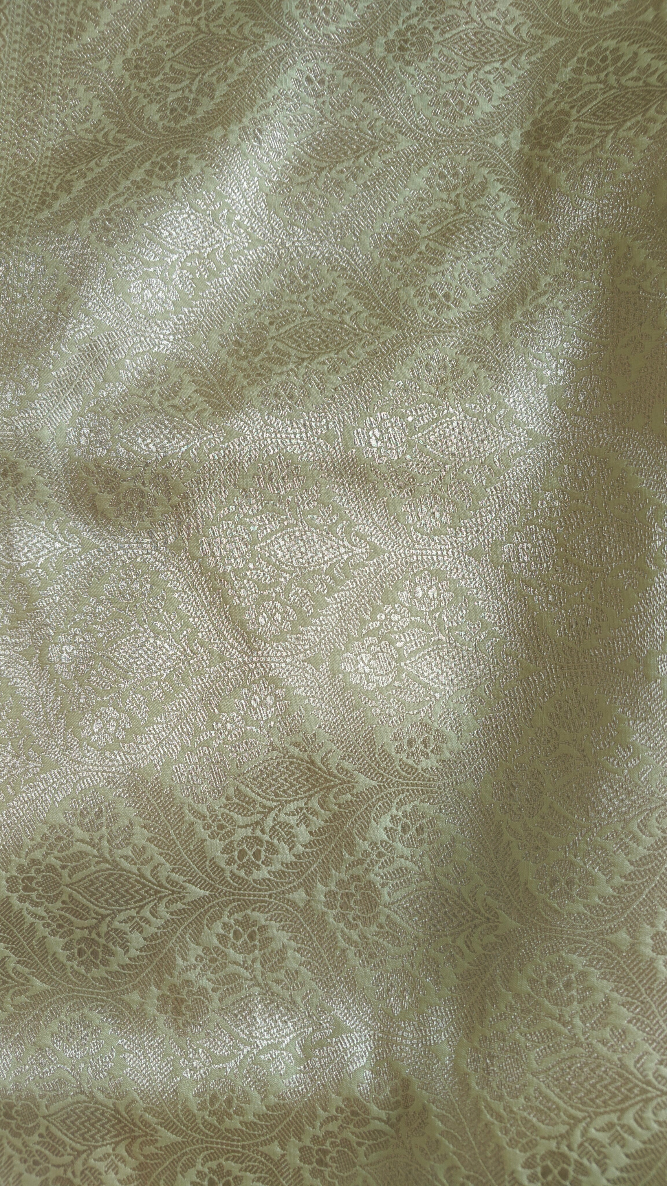 Pastel green Tanchoi saree