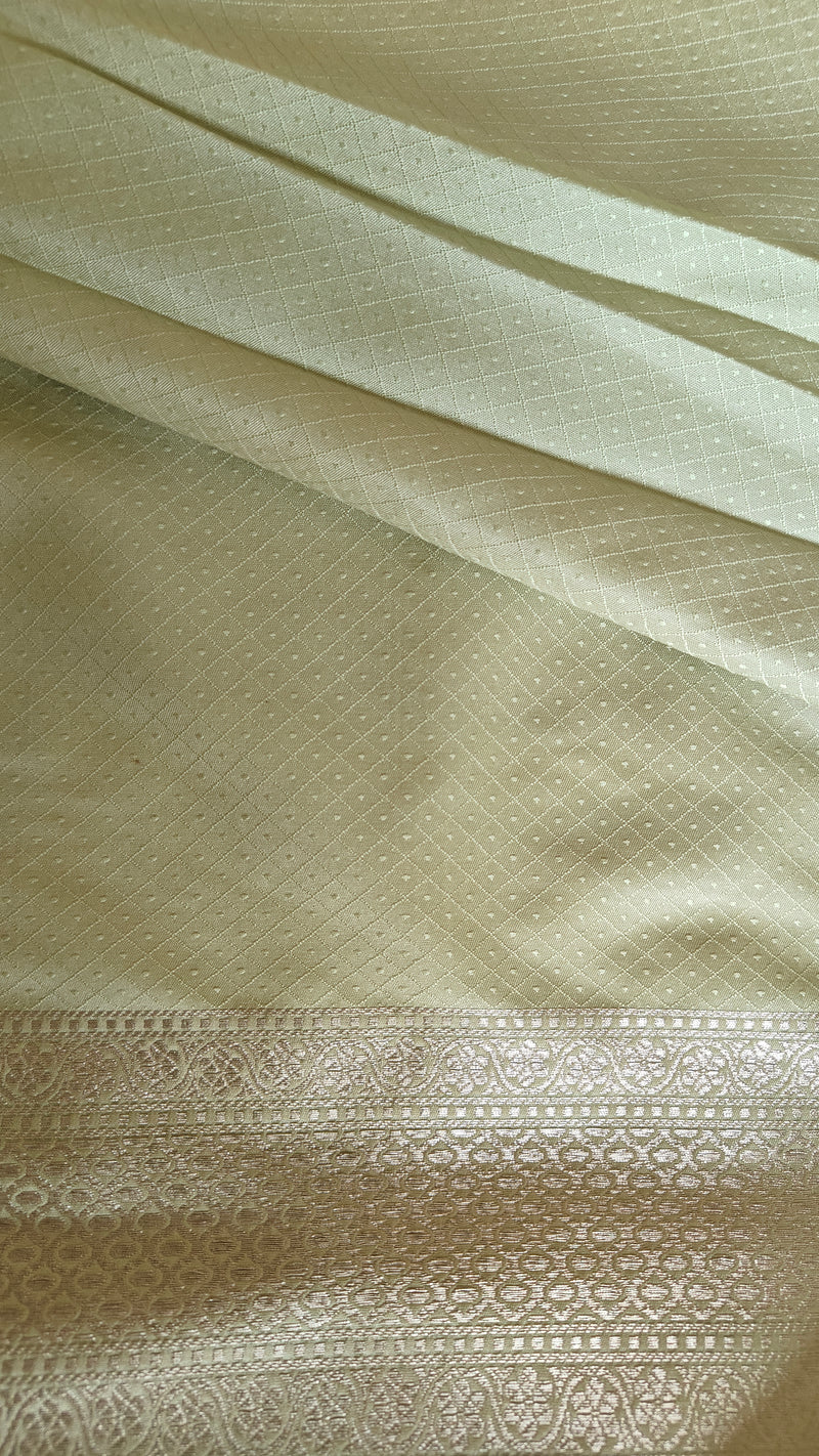 Pastel Green Tanchoi Silk Saree