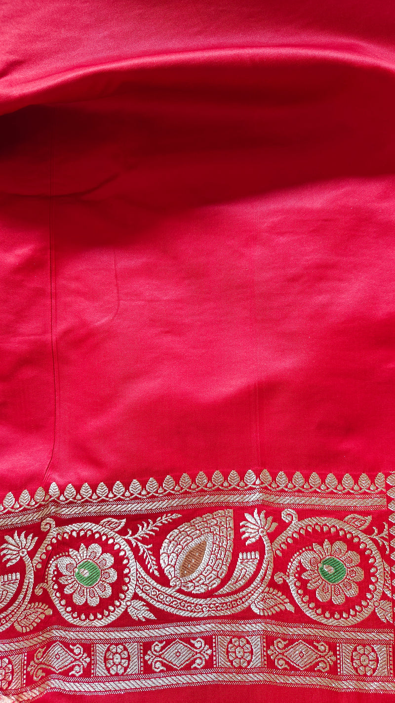 Red banarasi Katan Meenakari