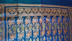 Royal Blue Katan Silk Saree with Multicolor Meena & Jaal