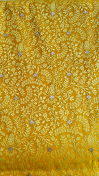 Yellow Mashru Katan Tanchoi Banarasi Saree