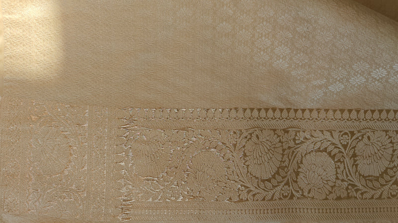 Yellow Katan Silk Tanchoi Saree